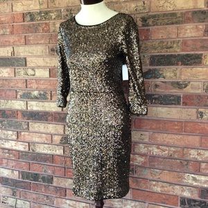 BONGO Medium Metallic Sequin Dress w Sle…